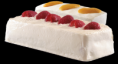 Rollo de fresa o durazno (rebanada)